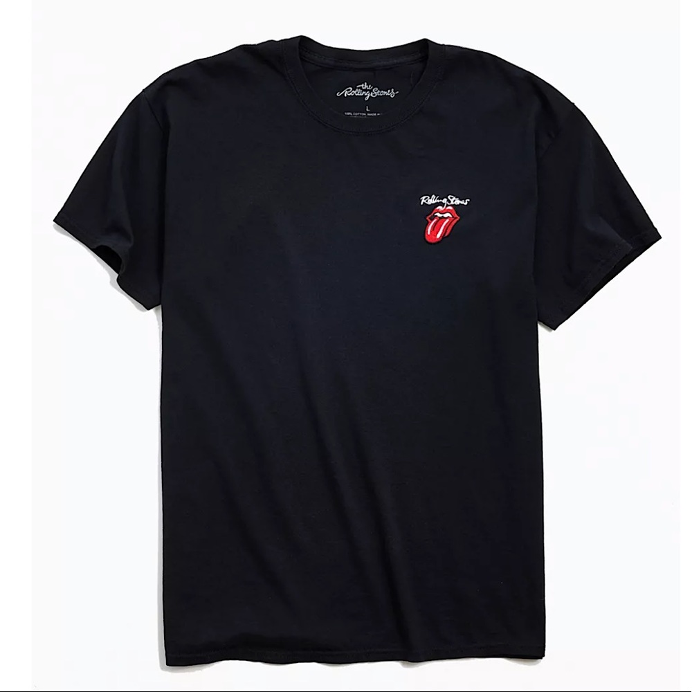 NWT UO Rolling Stones Embroidered Chest Logo T-Shirt